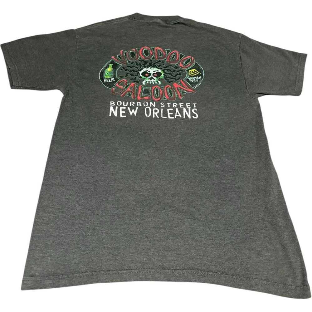 Vintage Voodoo Shirt Bourbon New Orleans Louisiana Graphic Skull Death Bones y2k